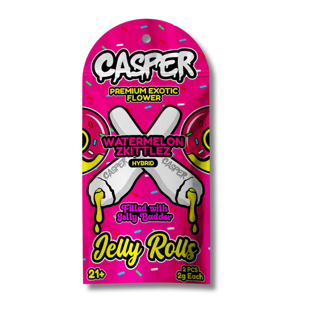 CASPER PREMIUM FLOWER FILLED WITH JELLY BADDER 4GRAM PREROLLS | PACK OF 10