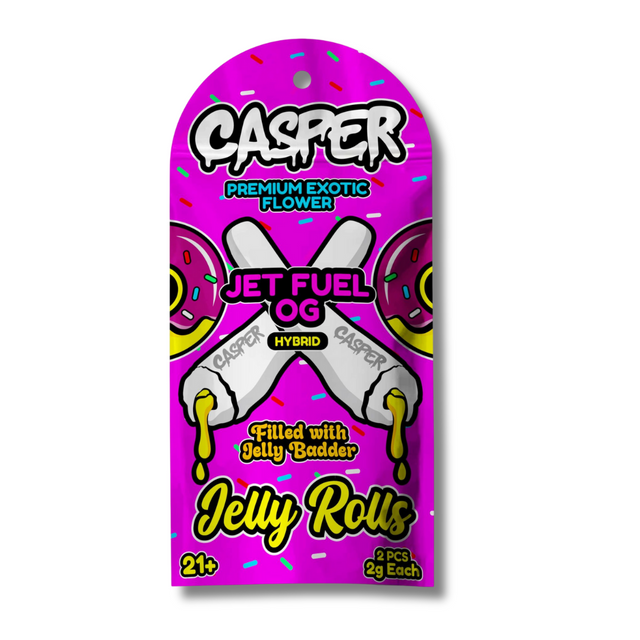 CASPER PREMIUM FLOWER FILLED WITH JELLY BADDER 4GRAM PREROLLS | PACK OF 10